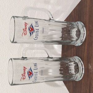 (2) Disney Cruise Line Beer Mugs Glasses